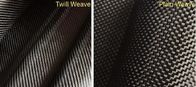 Tela unidirecional da roupa da fibra do carbono do Weave liso da tela da fibra do carbono